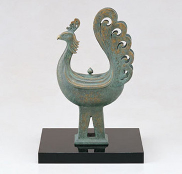 28-54,津田永寿 作「 鳳凰香炉 」 【 高岡銅器 】