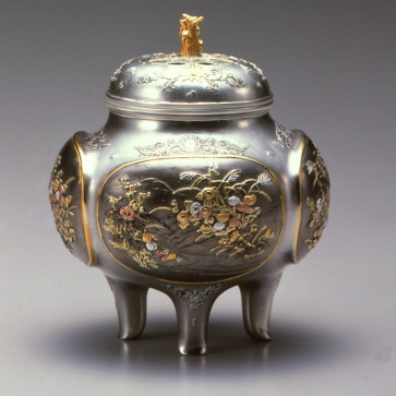  sk53-17,  秋草香炉　銀香炉