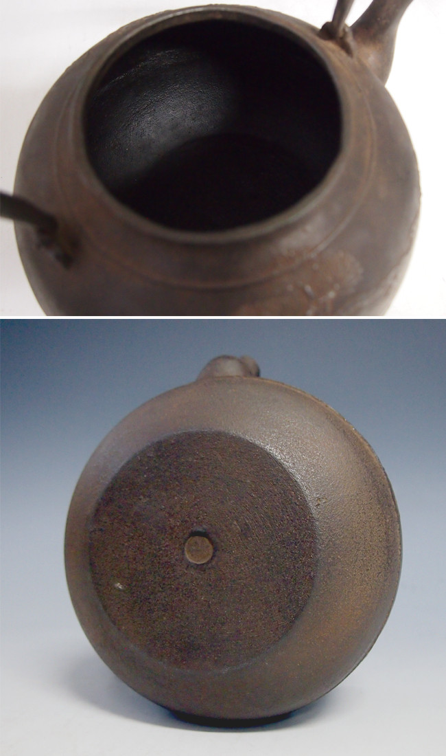 hn903 般若勘渓作 松竹梅文鉄瓶 松竹面 約1.7L【日本製・証明書付き