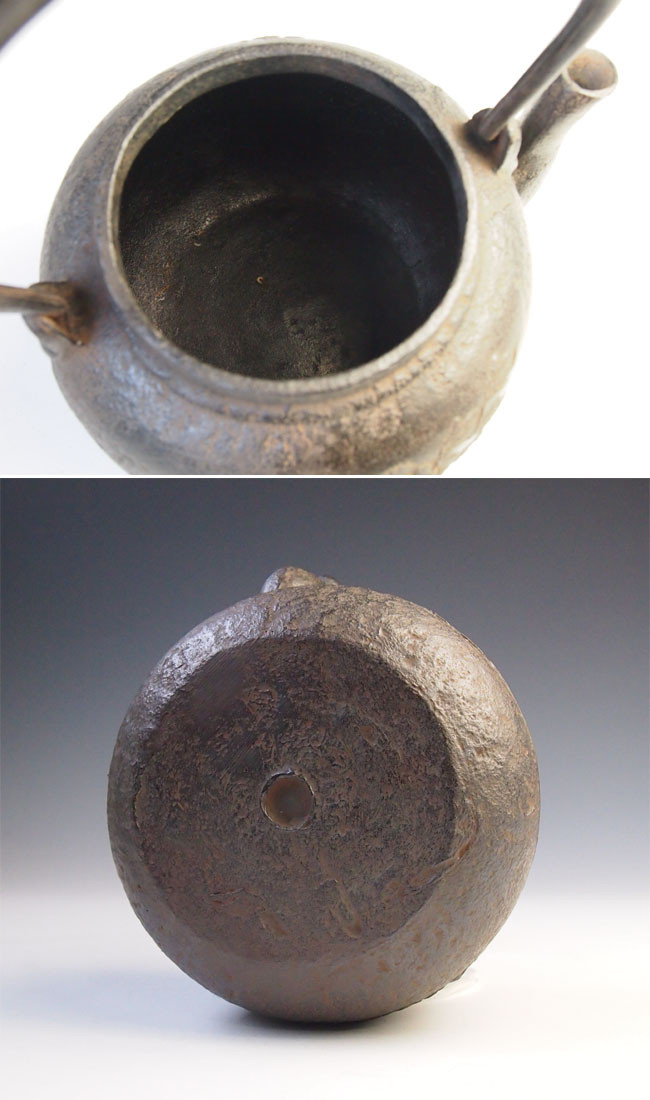 tb60,龍文堂写 鉄瓶 桃に花籠 摘み・座：銀 約1.4L 【日本製・証明書