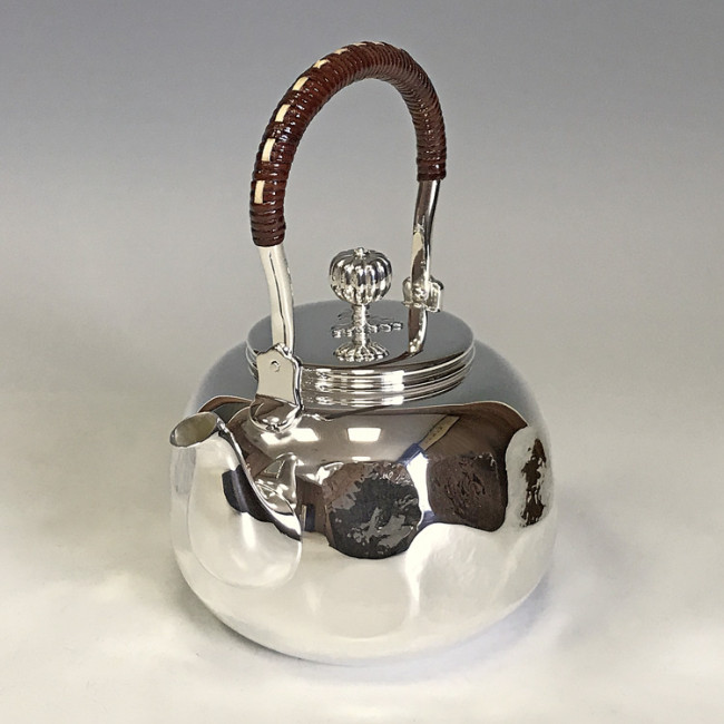 おたからや】◇純銀製湯沸(銀瓶)/重量約820g◇#tm031