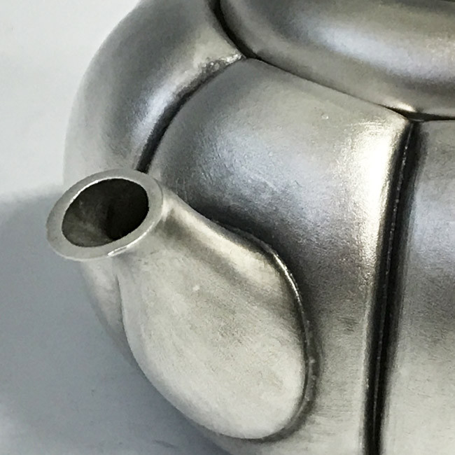 obg-n007, 大淵光則 純銀 急須 みかん イブシ 【日本製・証明書付き】