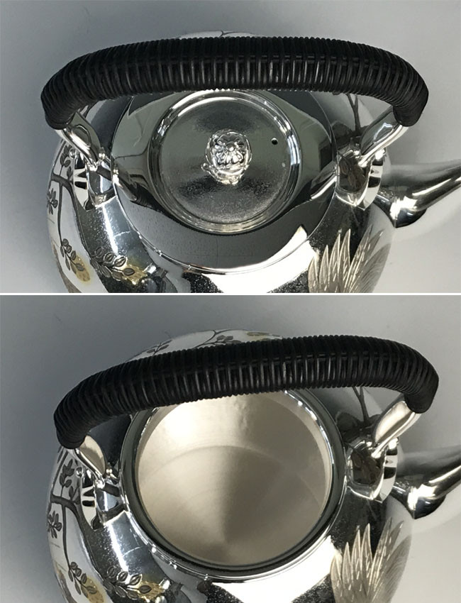 純銀 銀瓶 493g チヒチサ 東さ7-0330☆2F obg-n126, 大淵光則 純銀 湯