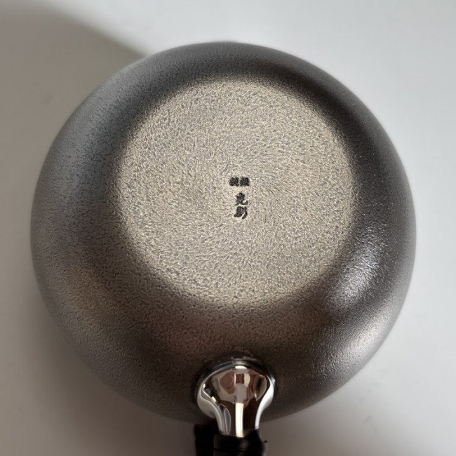 obg-n712 大淵光則 岩石 御餅型 3寸 後手 ウロン茶 純銀 急須