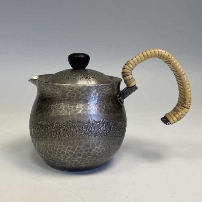 ogk001 純銀製 宝瓶急須 線状紋 純銀保証 銀瓶 約0.3L