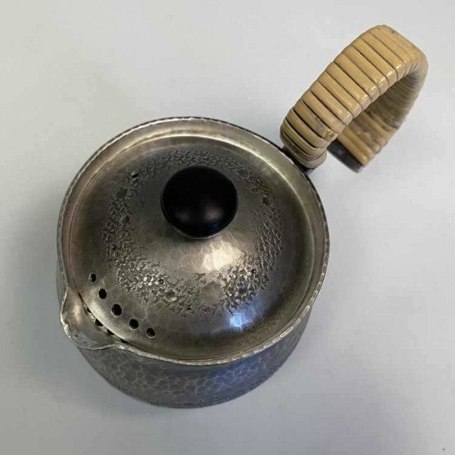 ogk001 純銀製 宝瓶急須 線状紋 純銀保証 銀瓶 約0.3L 西片亮太＆銀祥