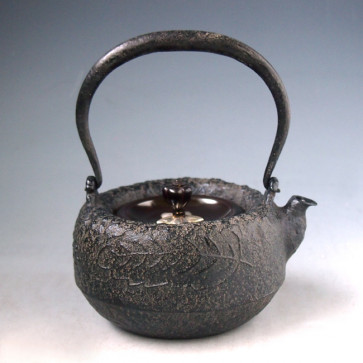 No.tb212,Kinjyudo replica, princess tree leaves background,0.3L,iron kettle