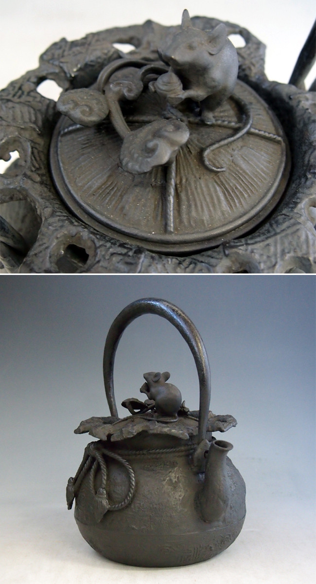 NO.tb216, Ueda iron kettle replica, the design is treasure