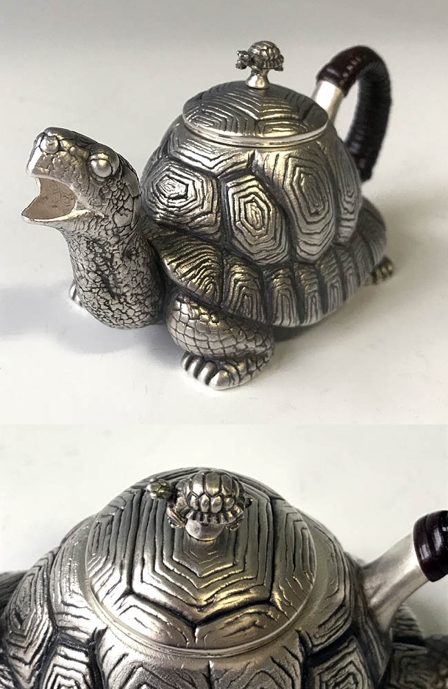 古銅 岩形 筆架 6cmx1.3cm 文房四宝(K-HA478) A teadust-glazed hexagonal vase, Seal mark and period of