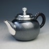 No.uk8s, Silver teapot, stone pattern surface with blackish green（Large）, nearly 0.2L, pure silver teapot