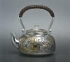 No.obg-n118, silver teapot, dragon pattern, about 0.2L, Mitsunori Oobuchi, pure silver teapot