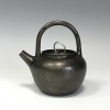 No. hn2984sa, Iron sand kettle, body is plain surface with straight spout, Made by Hannya, 