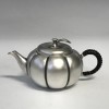 No.obg-n007, silver teapot, mandarin orange shape,  greyish silver color, about 0.1L, Mitsunori Oobuchi