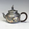 No.obg-n533, silver teapot with koi carps pattern, Mitsunori Oobuchi, approximately 0.2L, pure silver teapot