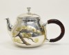 No.obg-n716, silver teapot, pine, bamboo and plum flowers pattern, about 0.3L, Mitsunori Oobuchi, pure silver teapot