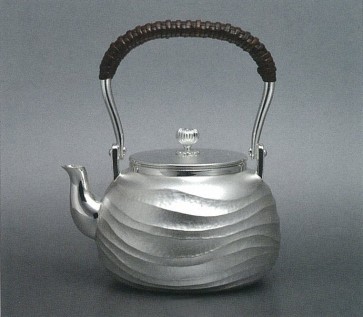 obg-n117, 大渊光则 纯银泡茶壶 波浪纹 约0.2L 纯银银壶