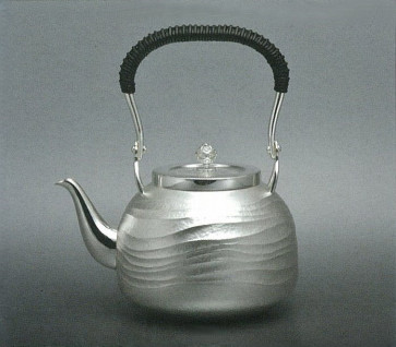 obg-n120, 大渊光则 纯银泡茶壶 波浪纹 约0.4L 纯银 银壶
