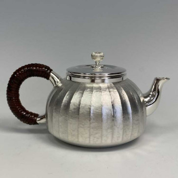 obg-n707, 大渊光则 条纹 纯银泡茶壶 约0.2L 纯银银壶