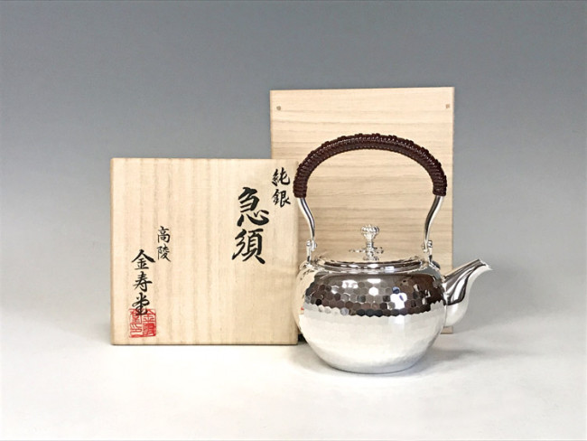 yw14, 纯银银壶槌纹壶身（小小） 约0.4L, 烧水用银壶