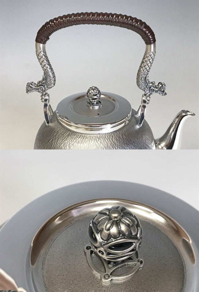 純銀吊灯篭形 菊紋ボンボニエール 124g/最大幅約7㎝東Y7-