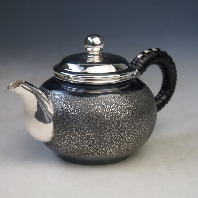 银壶藏六造日本纯手工银壶纯银999烧水壶煮茶壶家用纯银茶壶