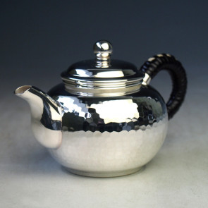 uk2s, 纯银 银壶 槌纹（小） 约0.1L,泡茶 银壶