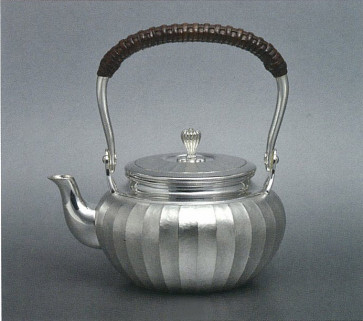 obg-n115, 大淵光則 純銀泡茶壺 豎條紋 約0.2L 純銀銀壺