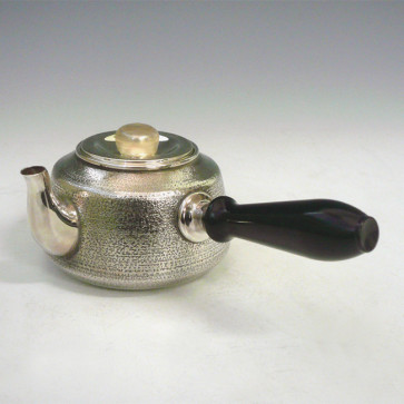 obg-n003, 大淵銀器作 純銀泡茶壺 末廣形 雅色 約0.2L