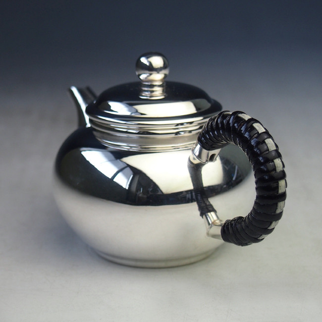 銀　茶壺 uk1sm 純銀銀壺亮面（小） 約0.1L 泡茶銀壺