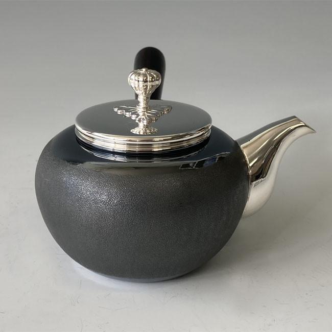 銀　茶壺 uk2s, 纯银银壶槌纹（小） 约0.1L,泡茶银壶