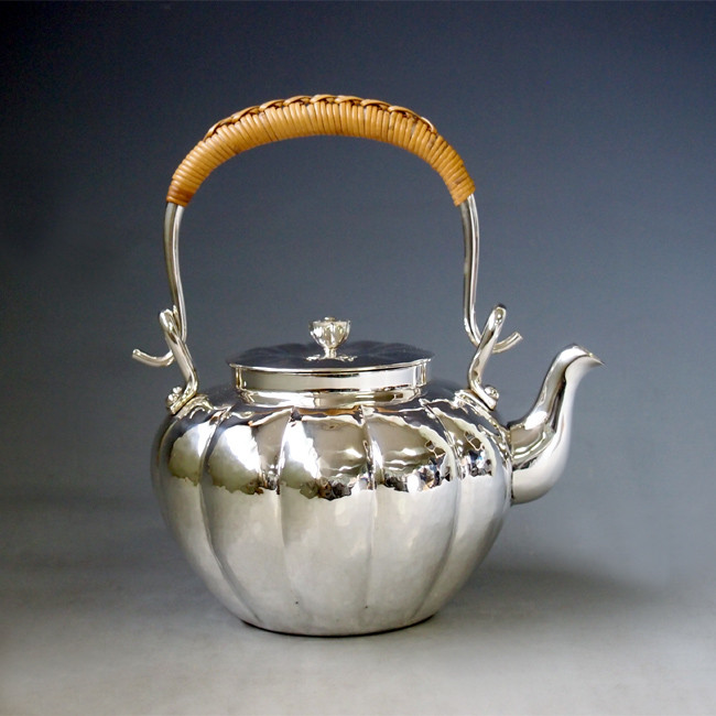 yw22, 純銀銀壺南瓜形約0.6L 純銀保證銀壺