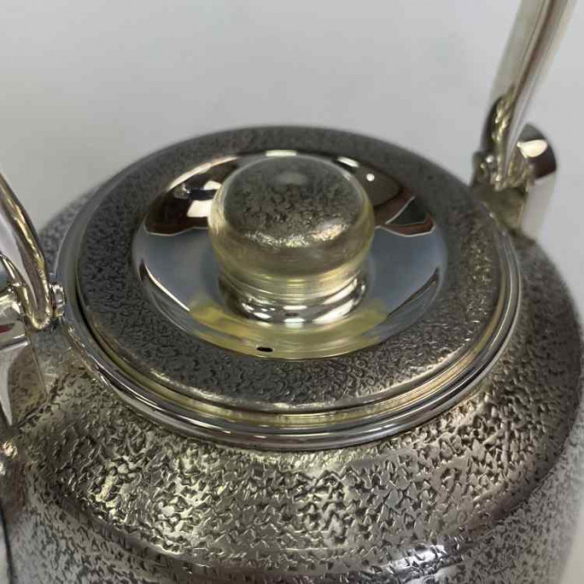 obg-n001, 大淵銀器作純銀泡茶壺末廣形提手把約0.2L 銀壺