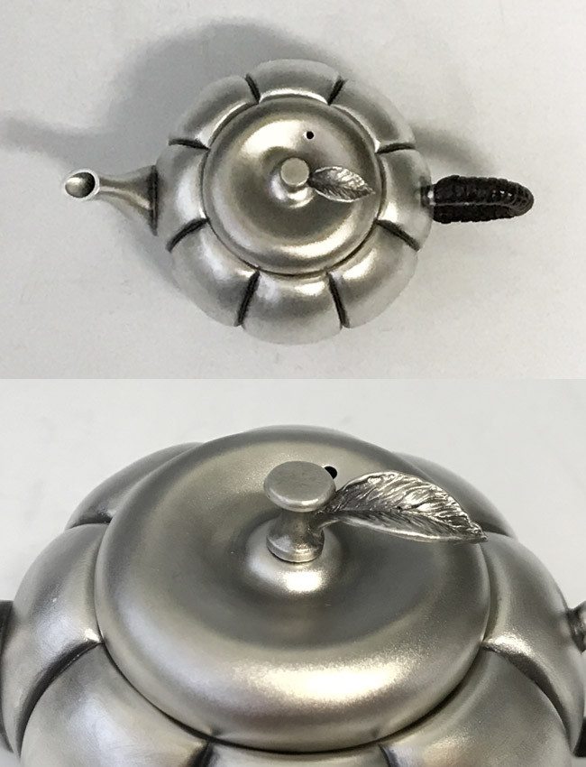 obg-n007, 大淵光則純銀泡茶壺橘子形優雅銀色約0.1L, 銀壺