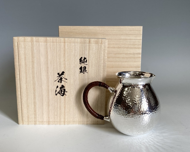 obg-n702, 大淵光則槌紋純銀茶海約0.2L 純銀茶具公道杯