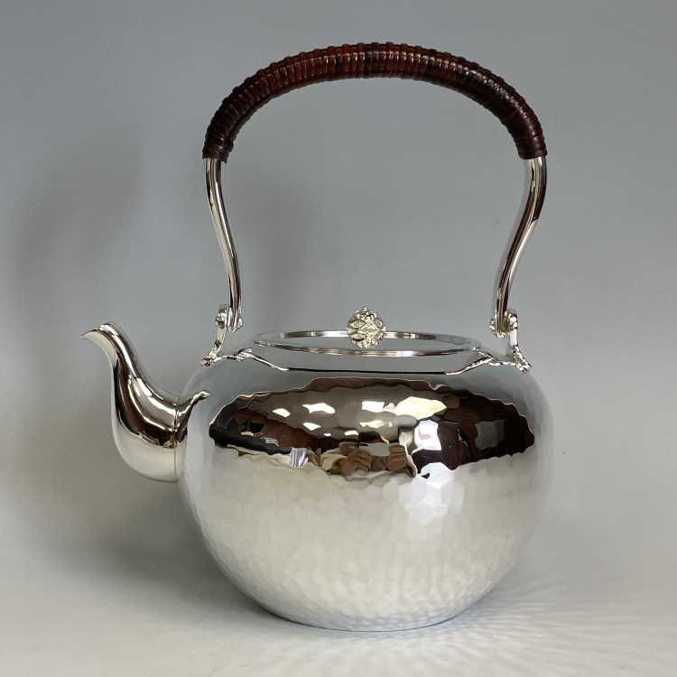 obg-n128, 大淵光則槌紋純銀燒水壺約1.0L 純銀銀壺