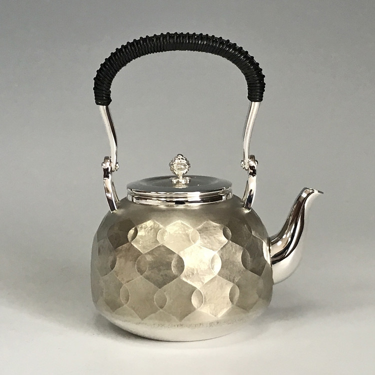 obg-n521, 大淵光則純銀泡茶壺孔雀紋約0.4L 純銀銀壺