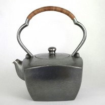 yw35, 純銀 銀壺 四方形 一張銀板打出工藝 約1.5L 伊藤一政堂作