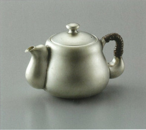 obg-n013, 大淵光則 七福神 惠比壽天形 純銀泡茶壺 梨子肌理 約0.2L 純銀銀壺