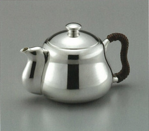 obg-n014, 大淵光則 七福神 惠比壽天形 純銀泡茶壺 亮面 約0.2L 純銀銀壺