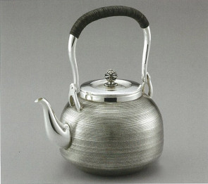 obg-n030, 大淵光則 純銀燒水壺 線條紋 R型 約1.4L 純銀 銀壺