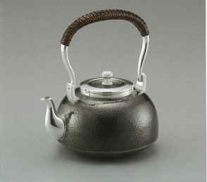 obg-n042, 大淵光則 純銀燒水壺 槌紋 約1.1L 純銀 銀壺