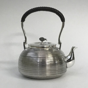 obg-n032, 大淵光則 條紋 純銀 燒水壺 約0.9L 純銀 銀壺