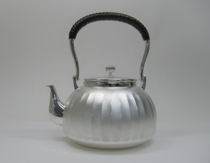 obg-n037, 大淵光則 純銀燒水壺 豎條紋 約1.1L 純銀 銀壺