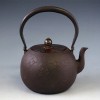 hn907, 般若勘溪作 圓形飛鳥圖 約1.2L 鐵壺