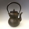 hn972, 般若勘溪作 葫蘆形鐵壺 銅蓋 約 1.3L, 鐵壺